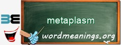 WordMeaning blackboard for metaplasm